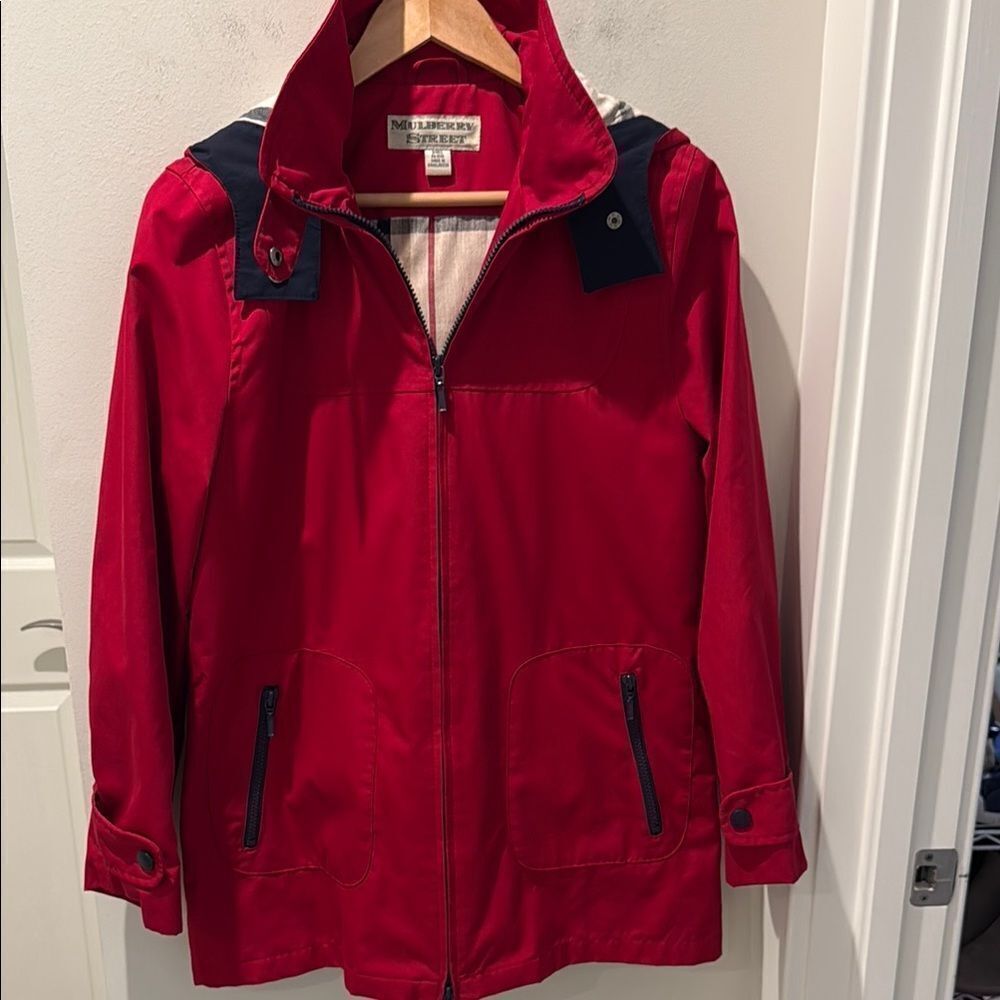 Mulberry Street Vintage Red and Navy Jacket size Small